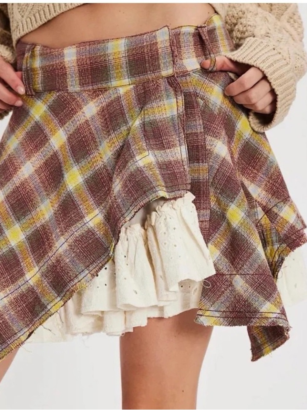 Free People Country Belle mini skirt NWOT